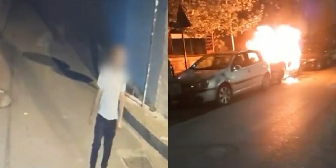dogji-makinen-e-43-vjecares-ne-tirane,-arrestohet-autori,-kamerat-kapin-momentin-kur-i-ve-flaken-automjetit dogji-makinen-e-43-vjecares-ne-tirane,-arrestohet-autori,-kamerat-kapin-momentin-kur-i-ve-flaken-automjetit